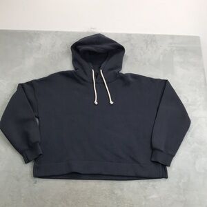Unit Clothing Navy Blue Cropped Hoodie Size XL